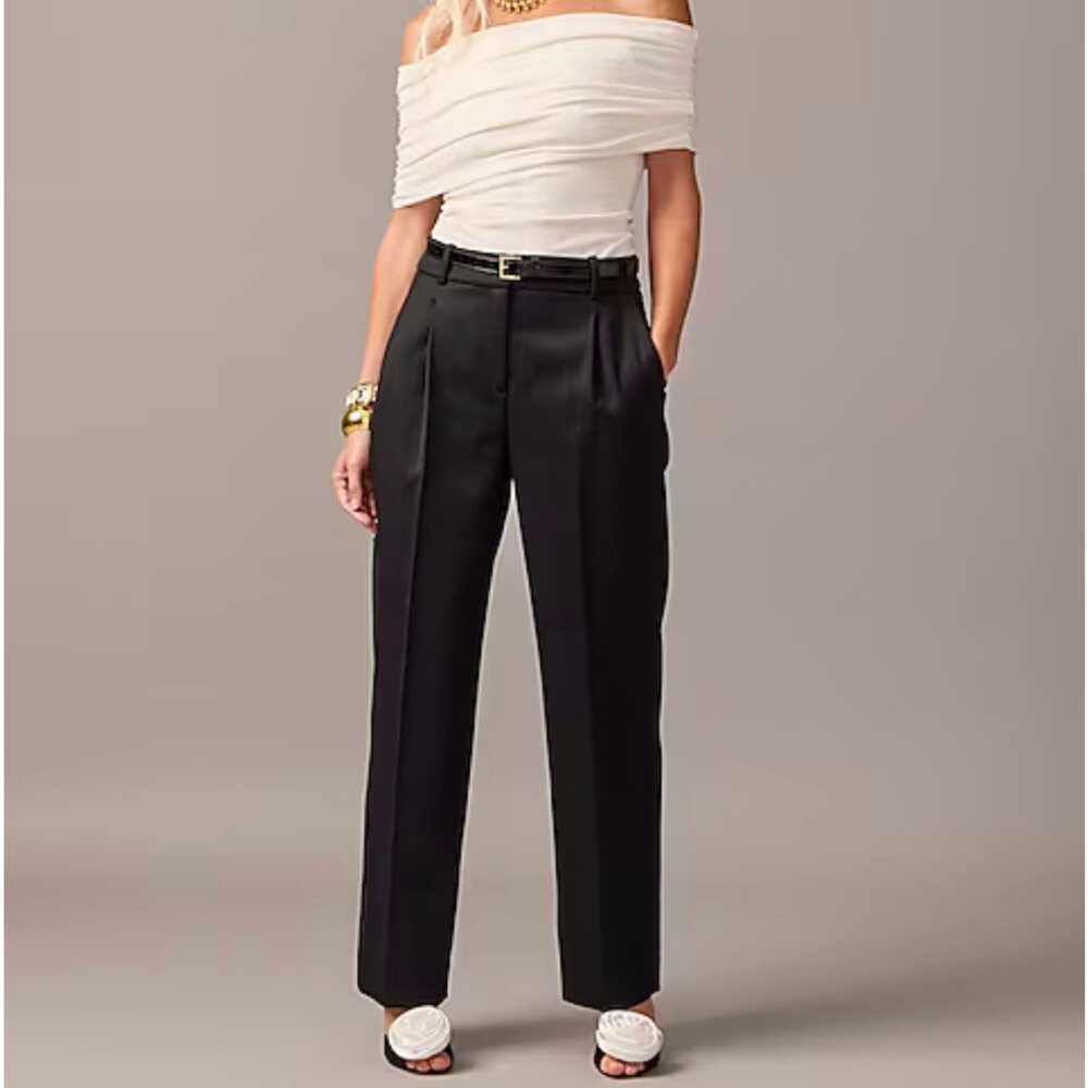J Crew Straight Leg Essential Pant in Wool Blend Size 10
